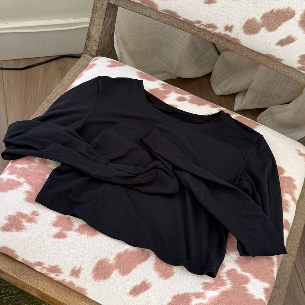 ALO Cropped Long-sleeve Black
